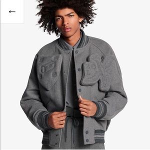 Louis Vuitton Gray Men’s Puff Varsity Jacket